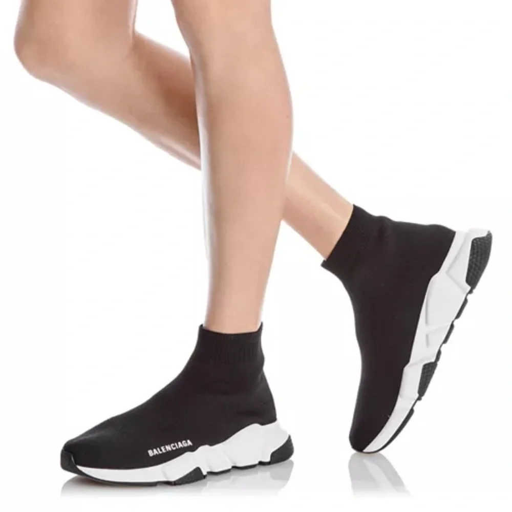 BALENCIAGA Women's Speed Knit High Top Sneakers - Picture 3 of 9